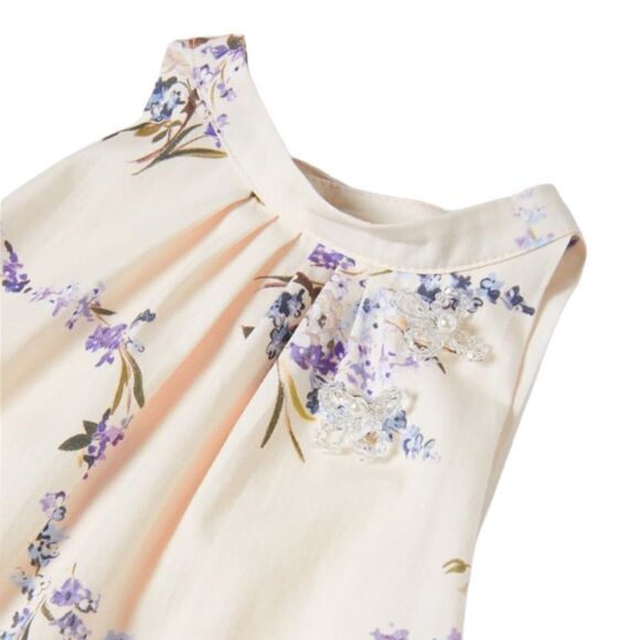 ZARA Kids | Light Mauve | CRYSTAL FLORAL DRESS - Picture 4 of 6